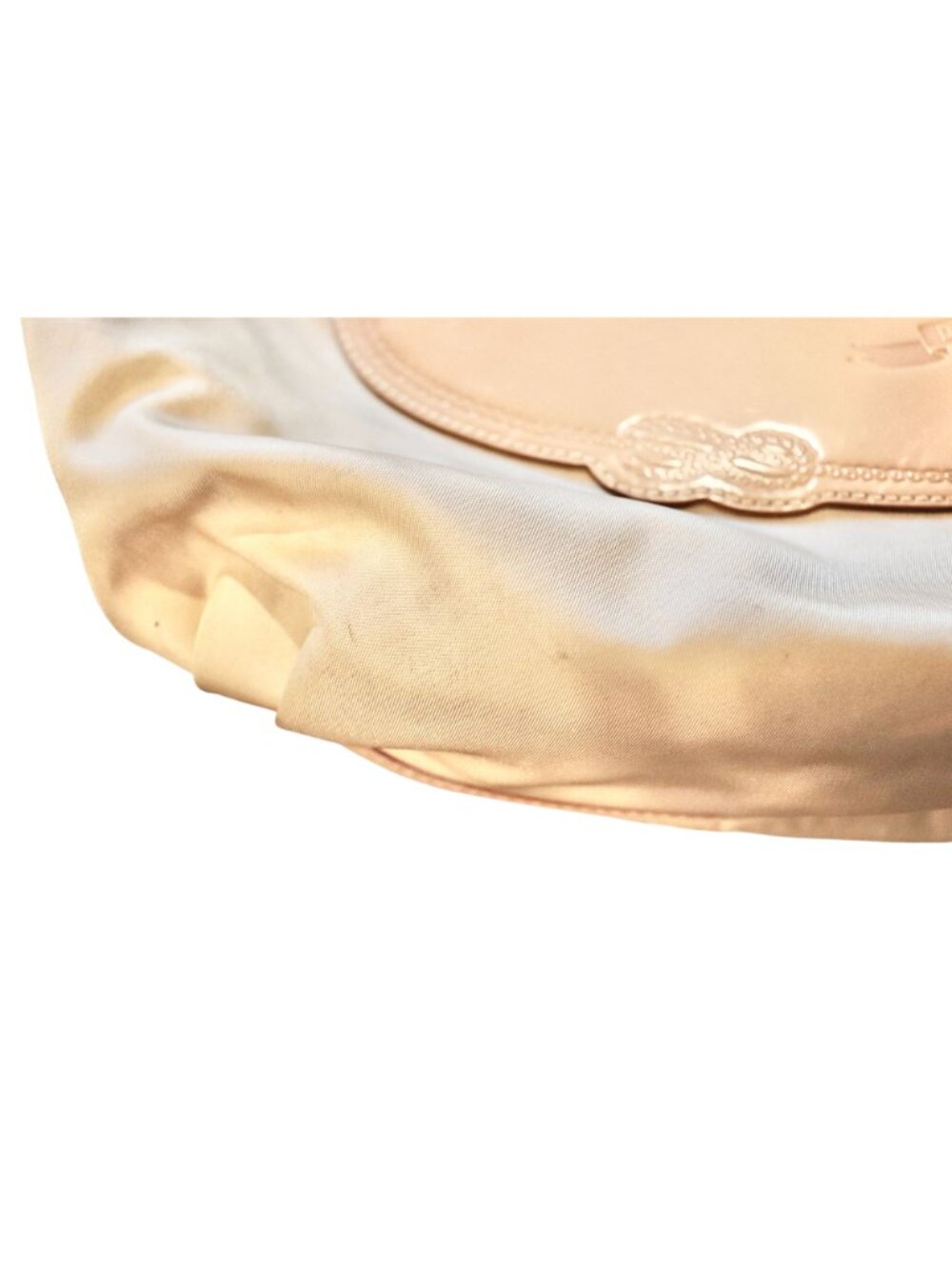 Prada Tessuto Beige Nylon & Patent Leather Hobo Shoulder Bag with COA - Picture 9 of 11